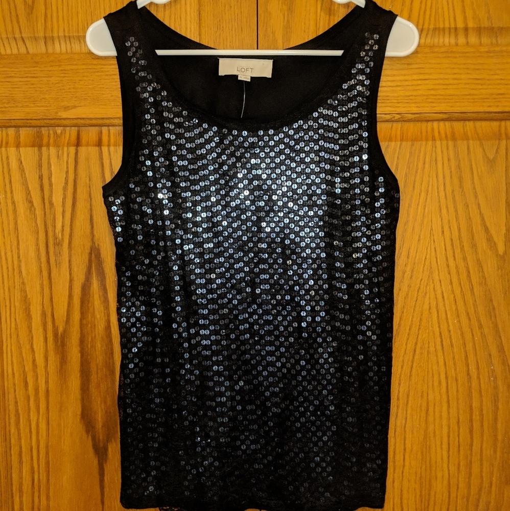 NWT - Ann Taylor Loft sequin top